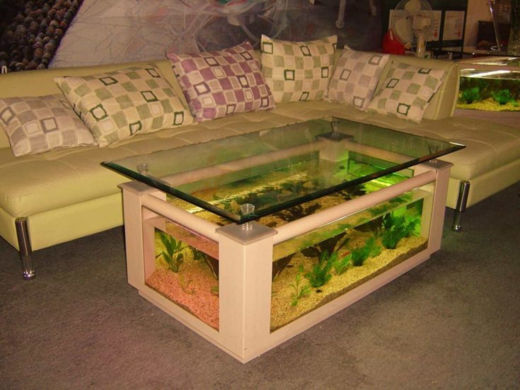 aquarium dining room table