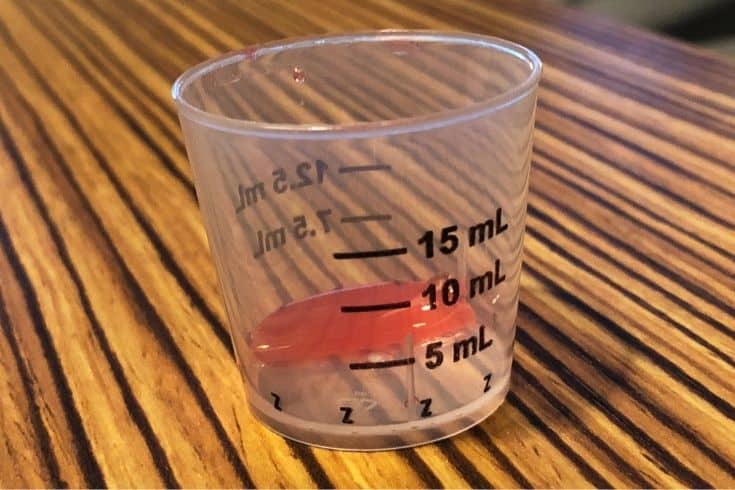 measuring cup on a table